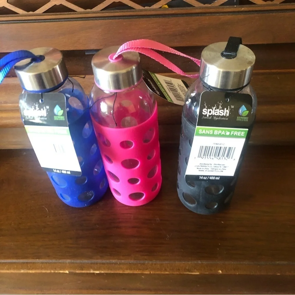 Lot of Glass Bottles one Size New With tag